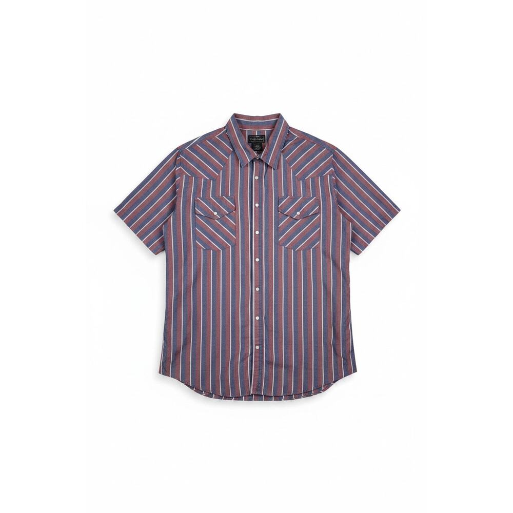 HIGH NOON Men's Short Sleeve Pearl Snap Shirt - Size XL